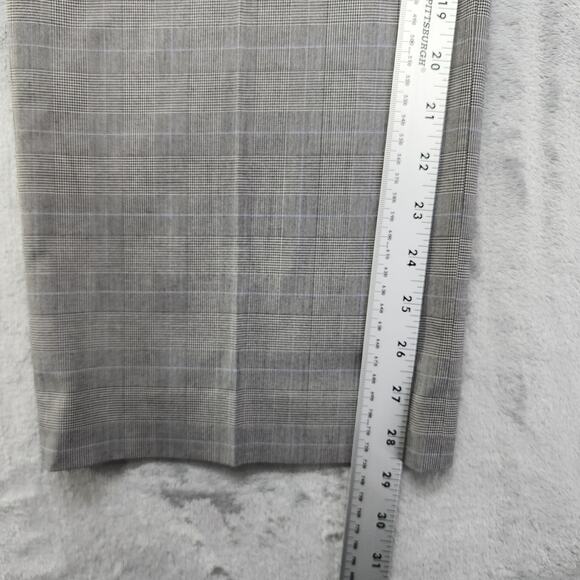 Josephine Pants Womens 12 P PETITE Black Blue Plaid Straight Trouser Leg Office - Picture 9 of 11
